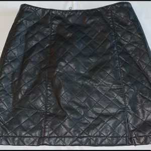 Faux Leather Skirt